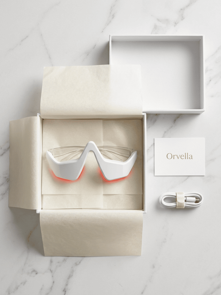 Orvella™ Eye Revive Massager — Heat, Vibration & LED Eye Wand